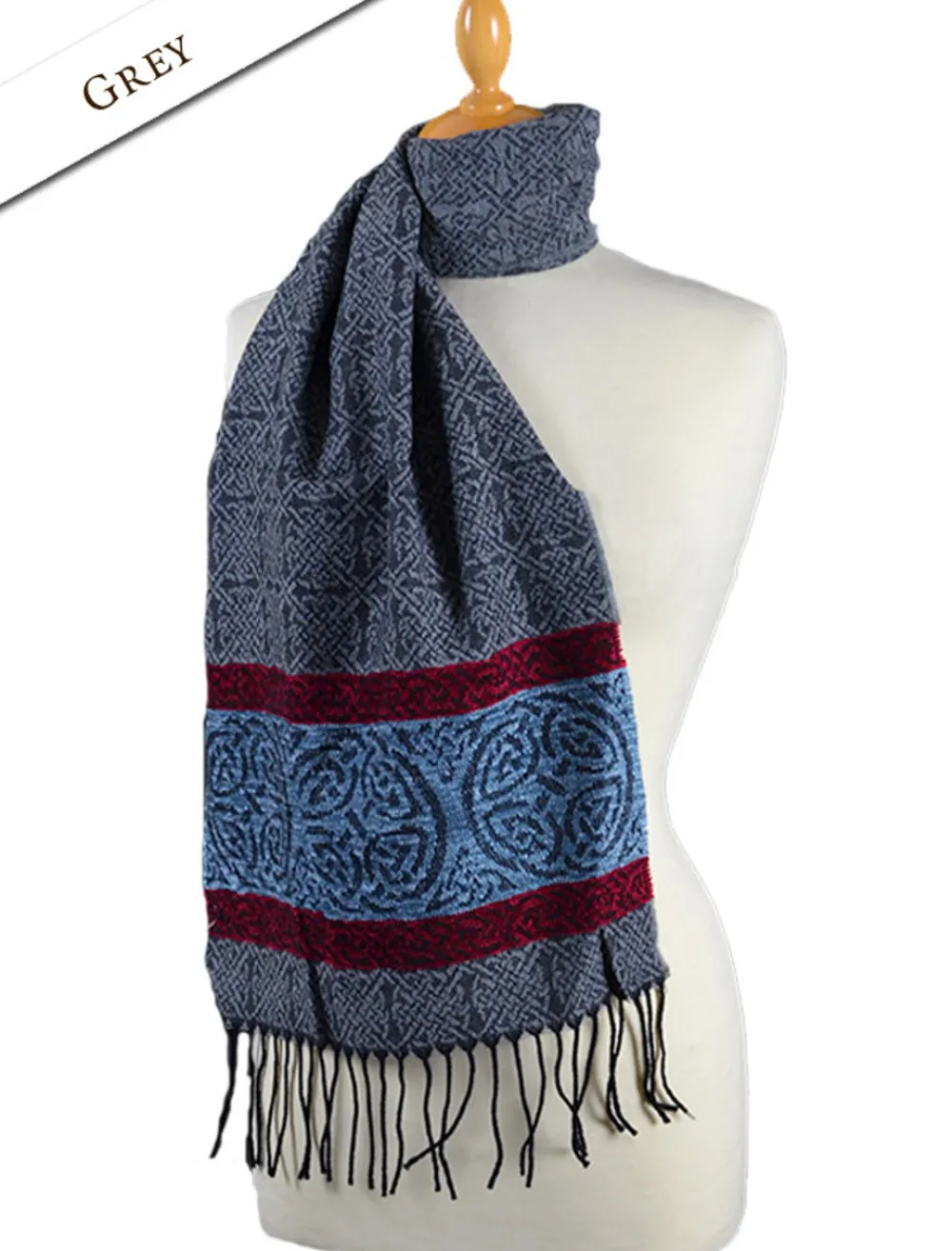 Glenaran Celtic Design Scarves^Celtic Nordic Pattern Scarf