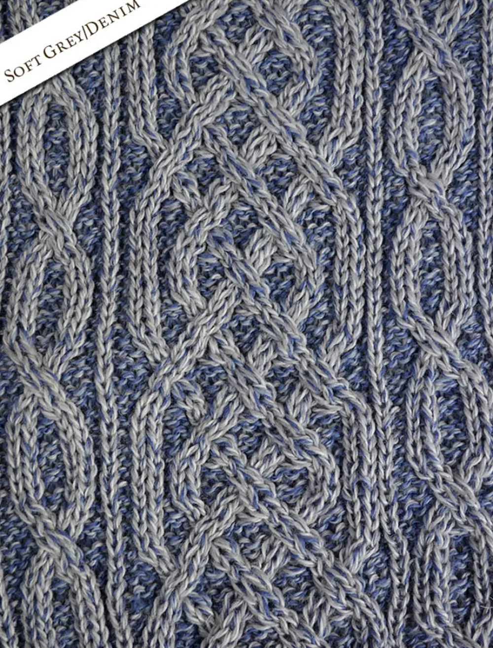 Glenaran Knitted Wool Scarves^Aran Plated Scarf