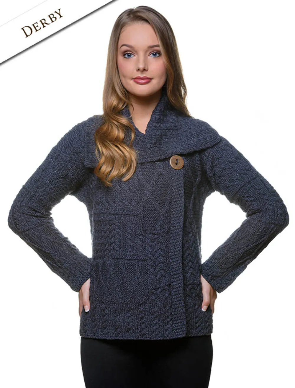 Glenaran Cardigans, Jackets & Coatigans^Patchwork Cardigan with Collar