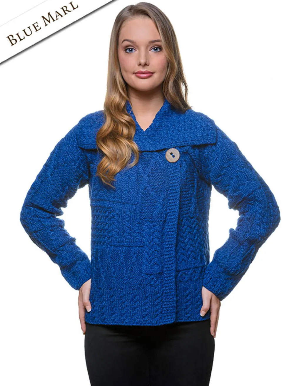 Glenaran Cardigans, Jackets & Coatigans^Patchwork Cardigan with Collar