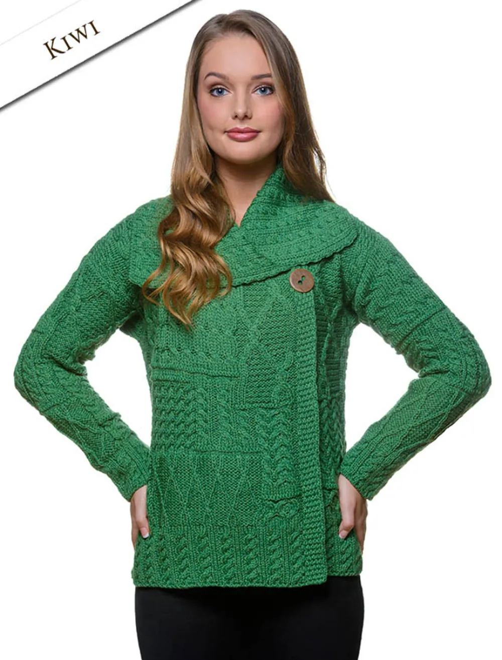 Glenaran Cardigans, Jackets & Coatigans^Patchwork Cardigan with Collar