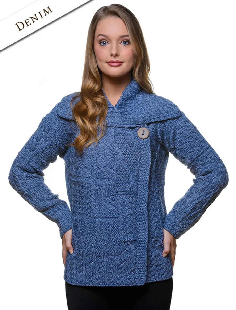 Glenaran Cardigans, Jackets & Coatigans^Patchwork Cardigan with Collar