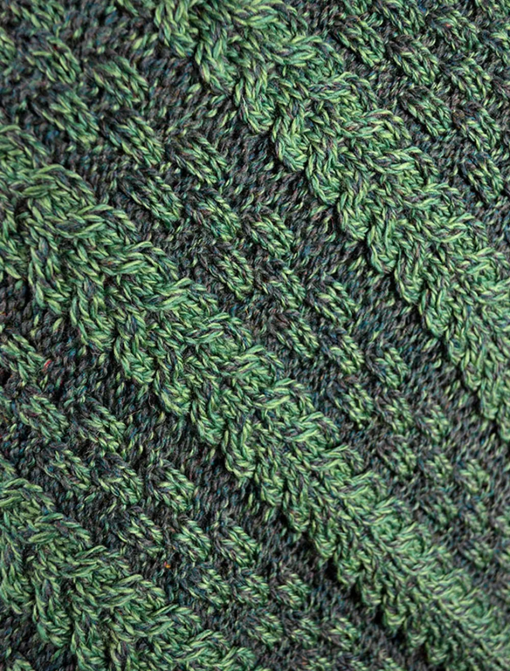 Glenaran Ponchos, Capes & Shawls^Plated Aran Poncho with Button Detail