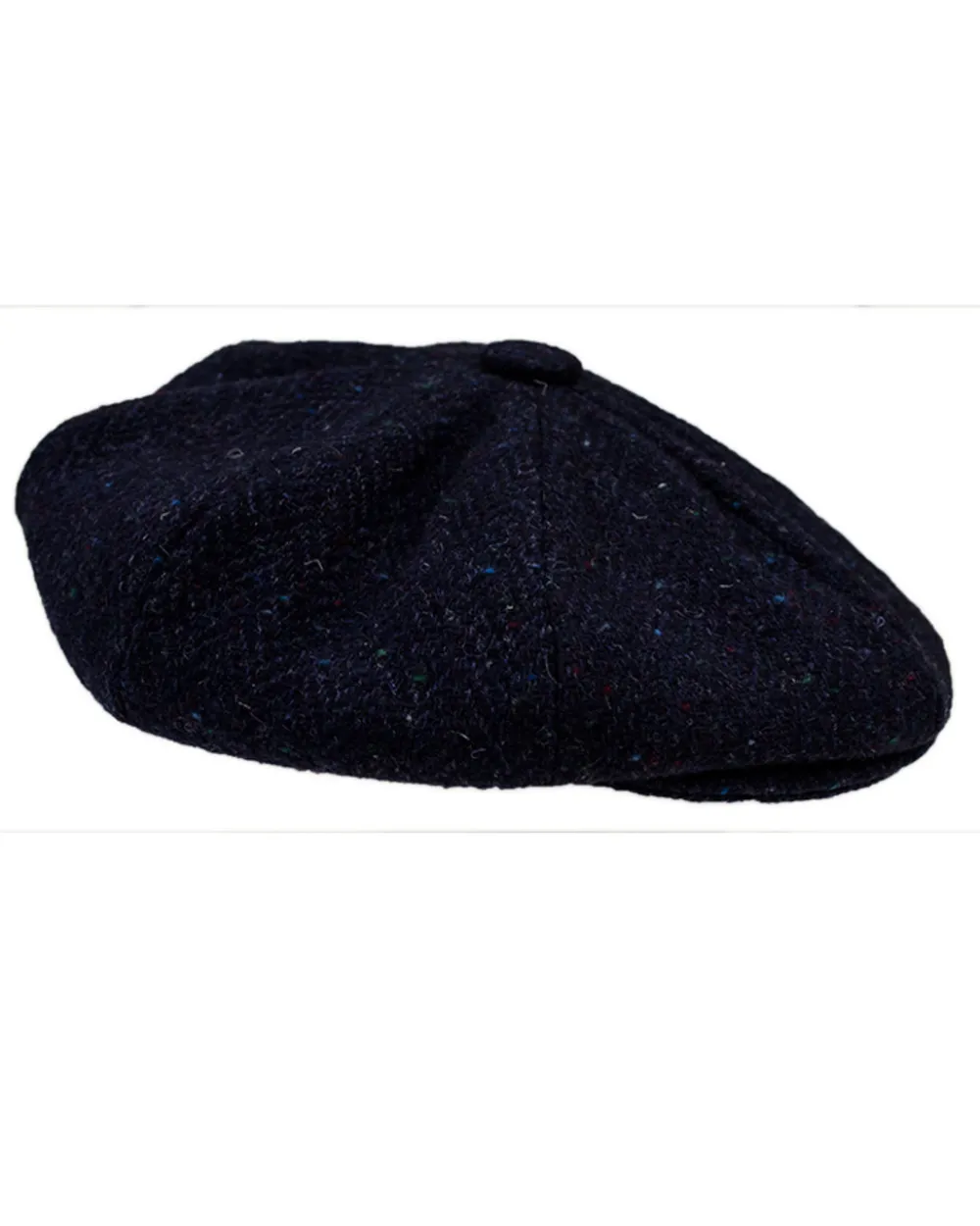 Glenaran Irish Flat Caps^Donegal Tweed Mens Gatsby Cap - Navy