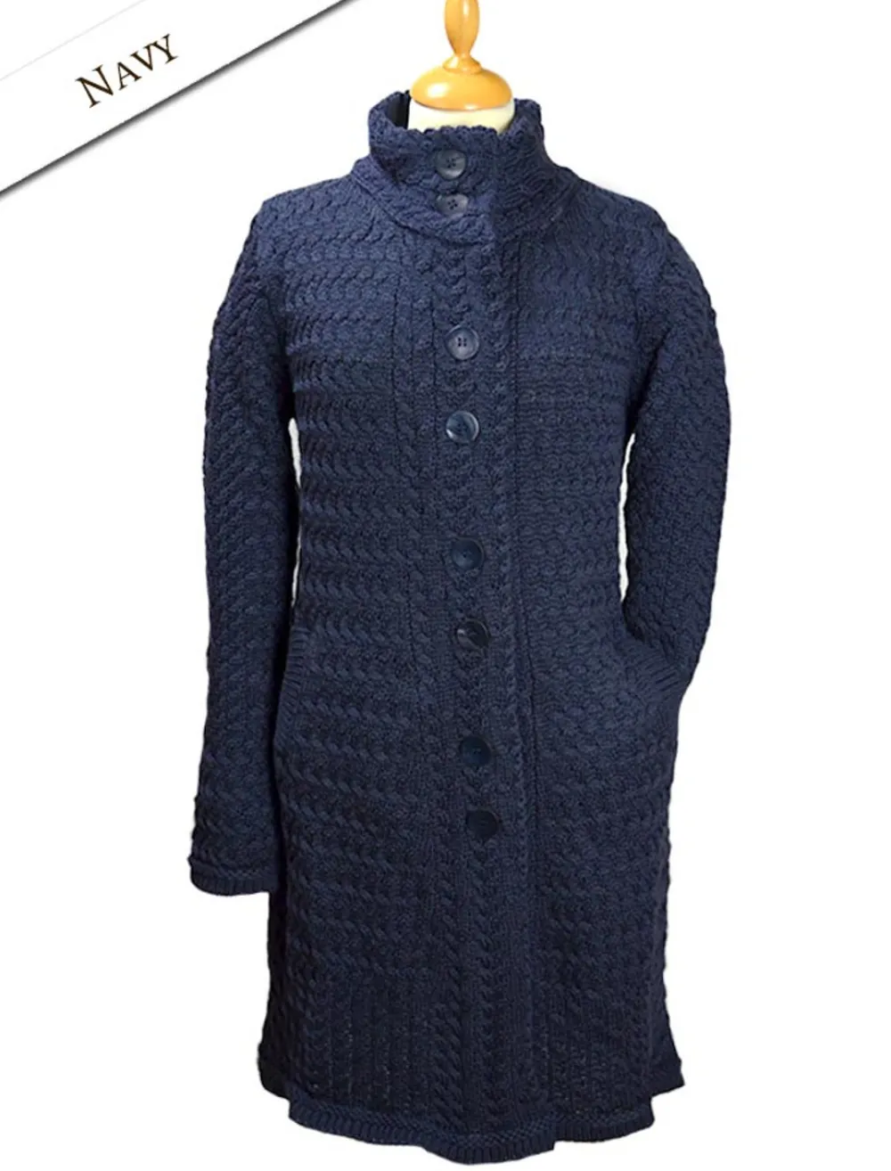 Glenaran Cardigans, Jackets & Coatigans^Trellis Aran Coat