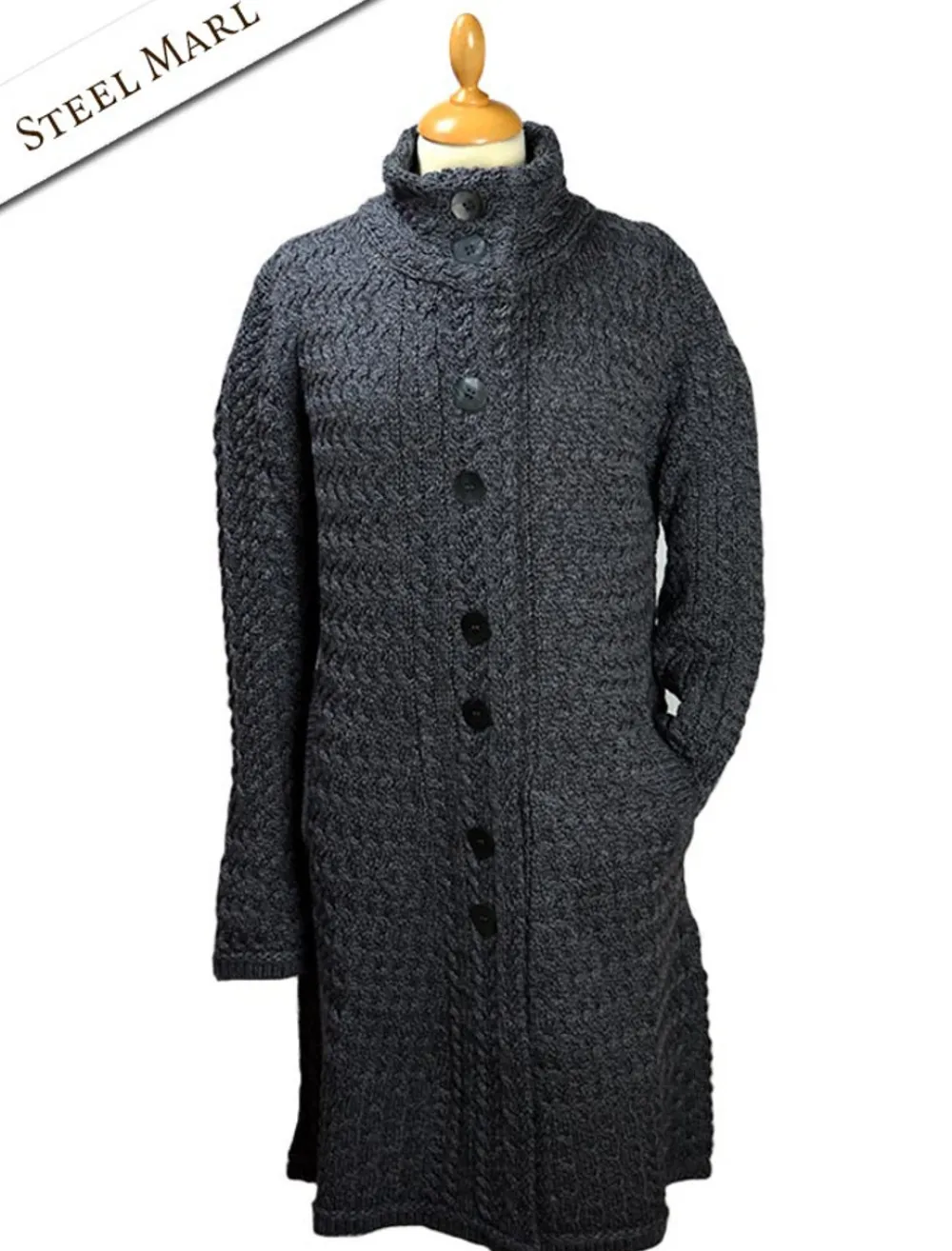 Glenaran Cardigans, Jackets & Coatigans^Trellis Aran Coat