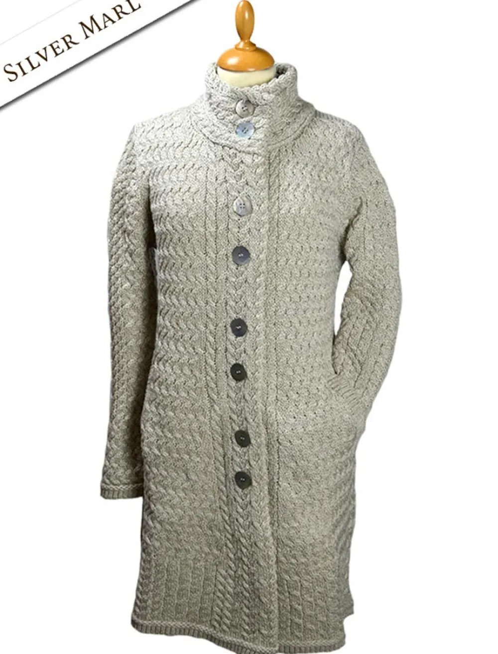 Glenaran Cardigans, Jackets & Coatigans^Trellis Aran Coat