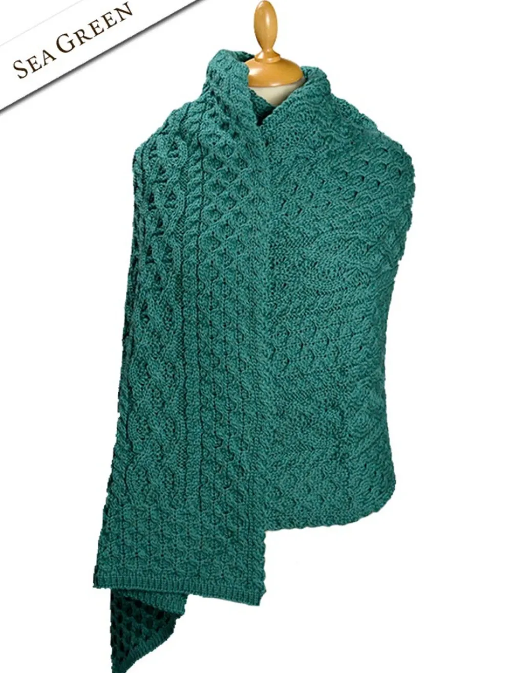 Glenaran Ponchos, Capes & Shawls^Cable Aran Wrap