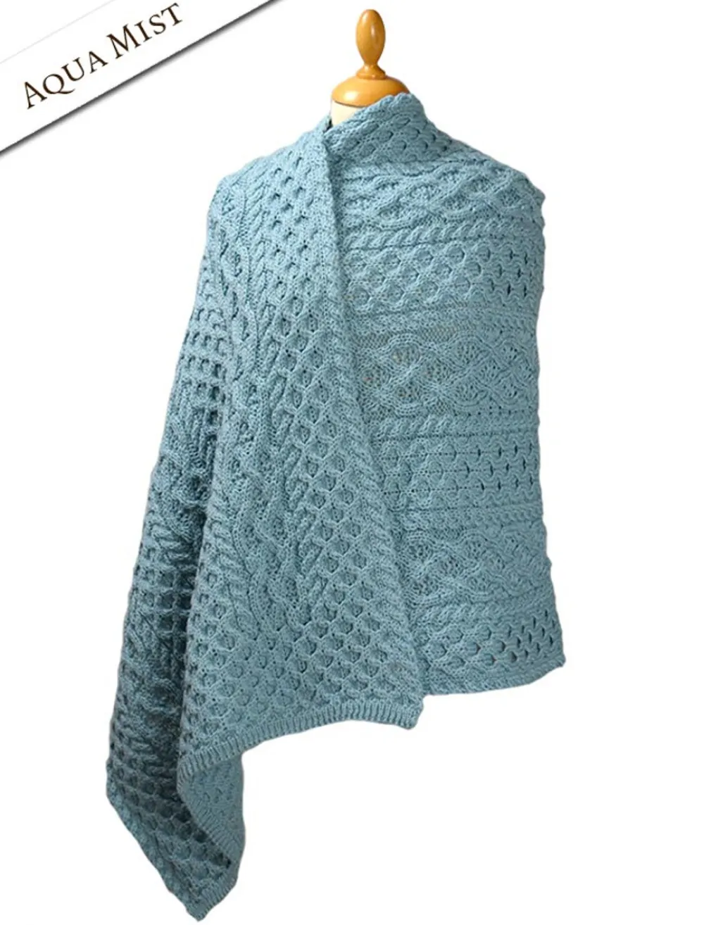 Glenaran Ponchos, Capes & Shawls^Cable Aran Wrap