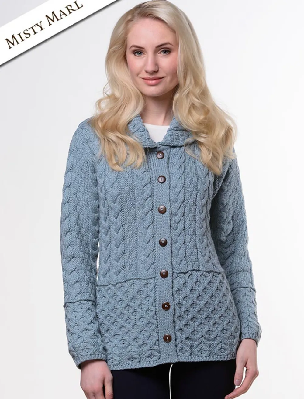 Glenaran Cardigans, Jackets & Coatigans^Honeycomb Button-Up Cardigan