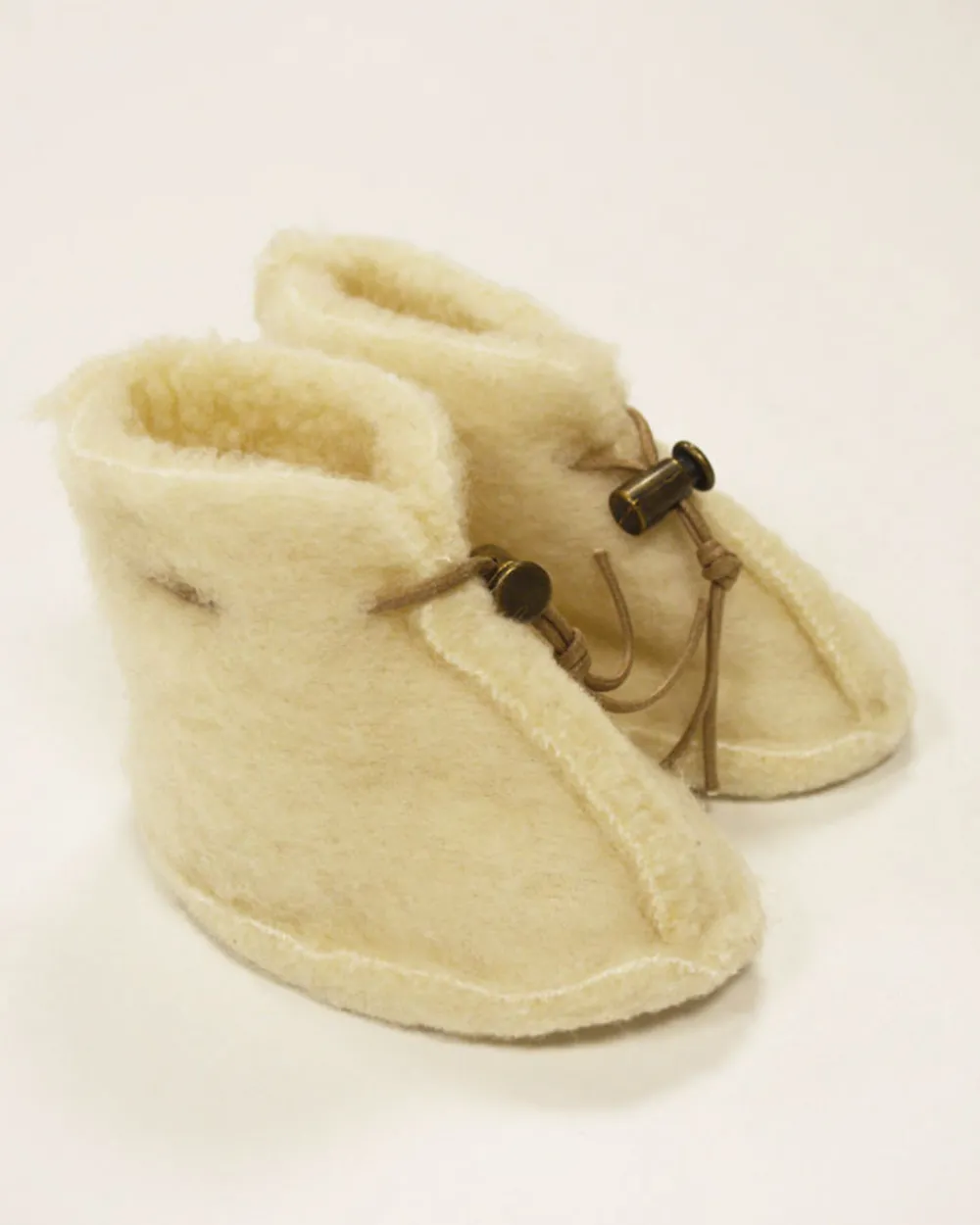 Glenaran Baby & Toddler^Merino Wool Baby Booties - Natural White