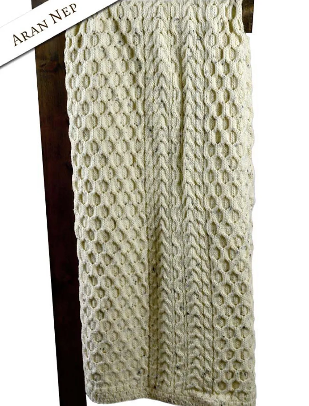 Glenaran Knitted Wool Throws^Wool Honeycomb Aran Throw