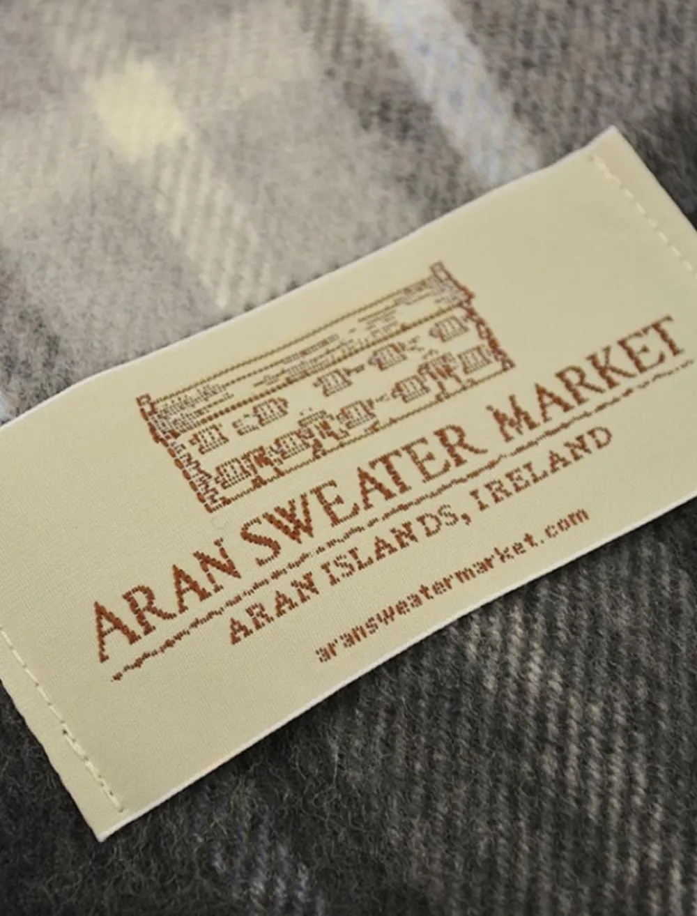 Glenaran Plaid & Tartan Scarves|Plaid & Tartan Scarves^Fine Merino Plaid Scarf - Charcoal Light Blue Grey