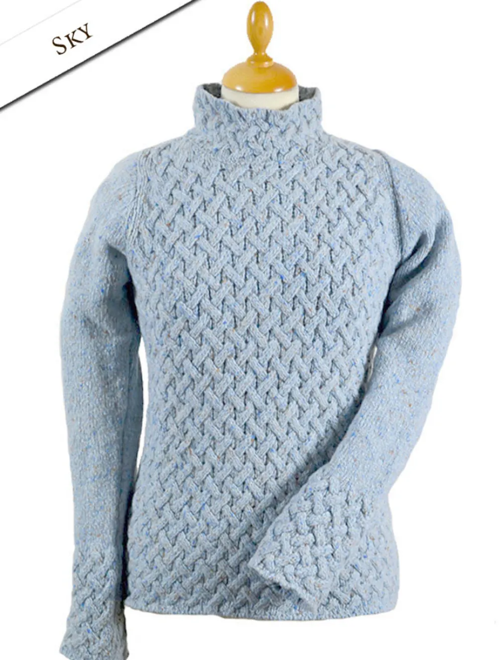 Glenaran Sweaters^Wool Cashmere Aran Trellis Sweater