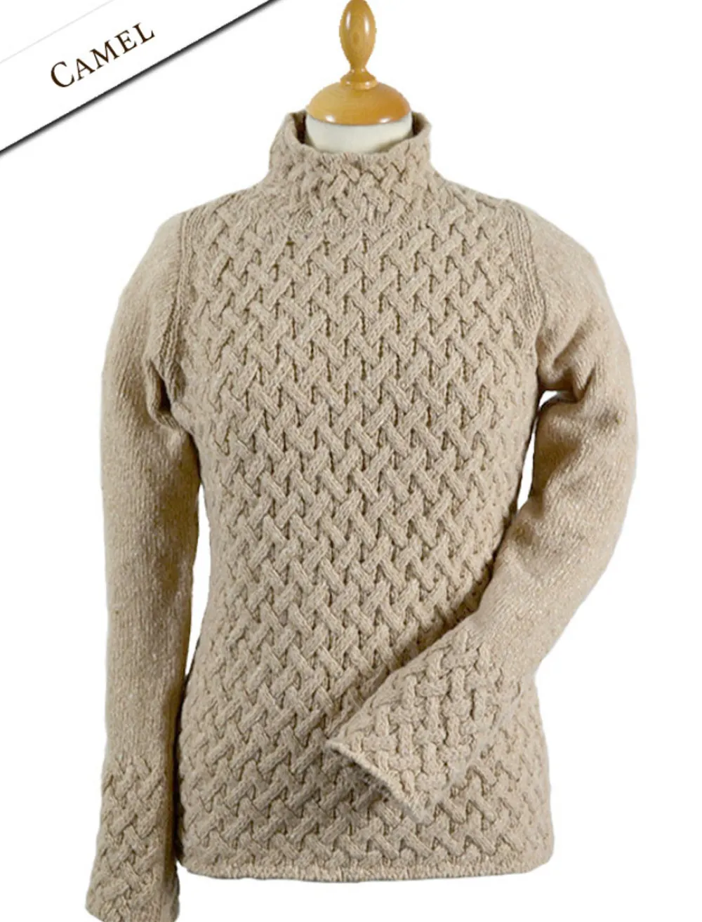 Glenaran Sweaters^Wool Cashmere Aran Trellis Sweater