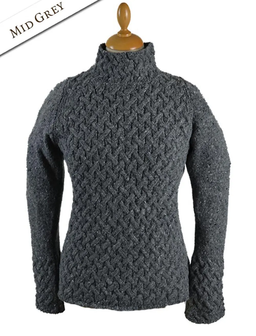 Glenaran Sweaters^Wool Cashmere Aran Trellis Sweater