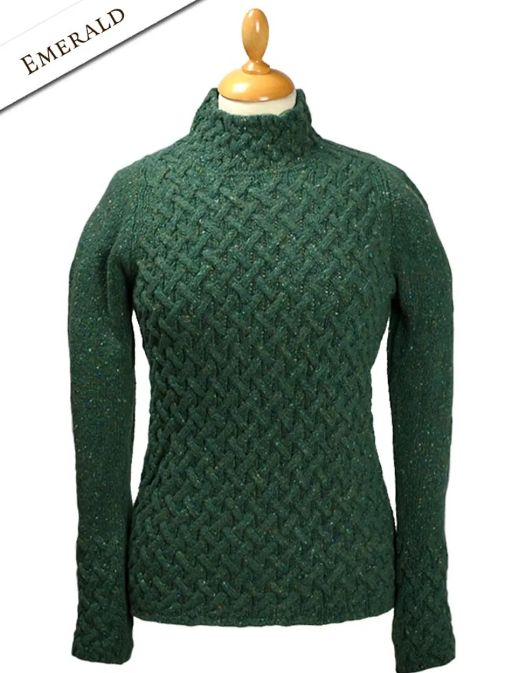 Glenaran Sweaters^Wool Cashmere Aran Trellis Sweater