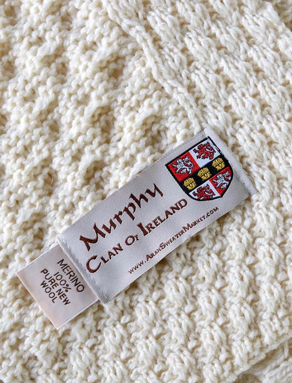 Glenaran Knitted Wool Throws^Premium ClanAran Throw - Find Your Clan