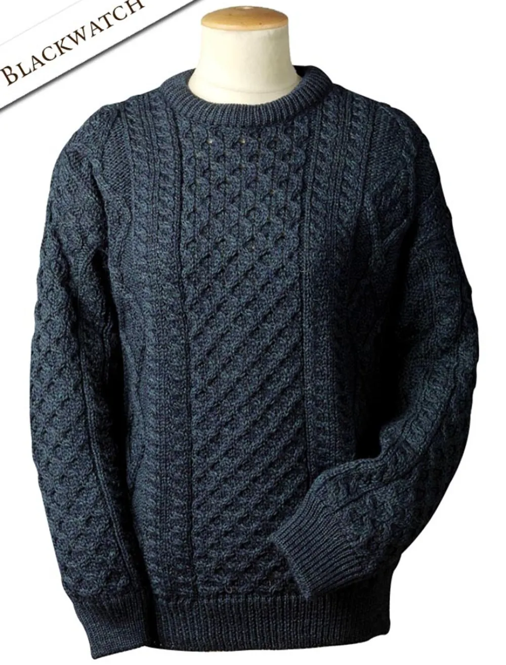 Glenaran Sweaters^Lightweight Traditional Aran Wool Sweater