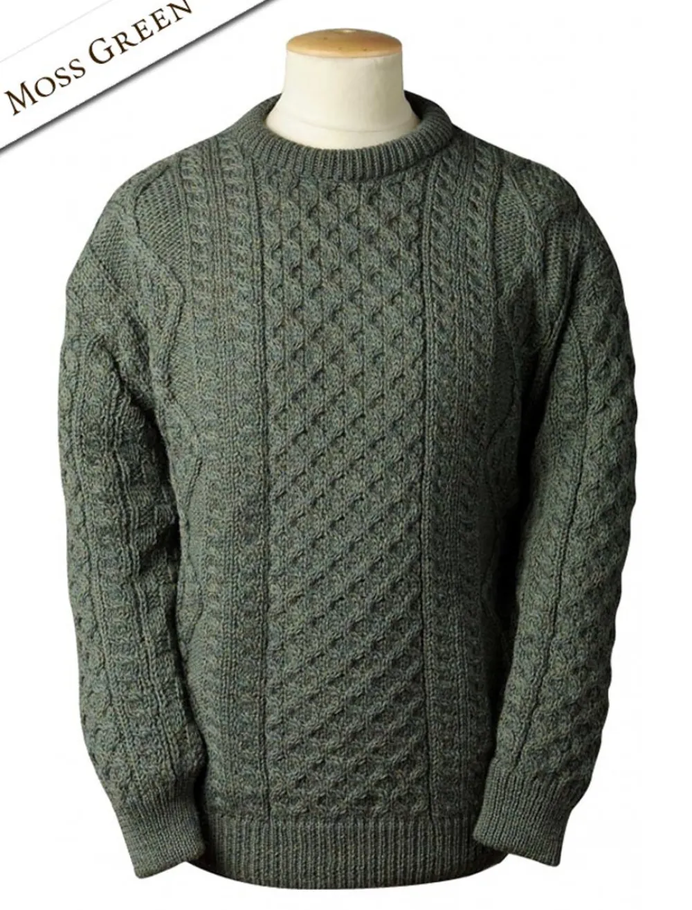Glenaran Sweaters^Lightweight Traditional Aran Wool Sweater