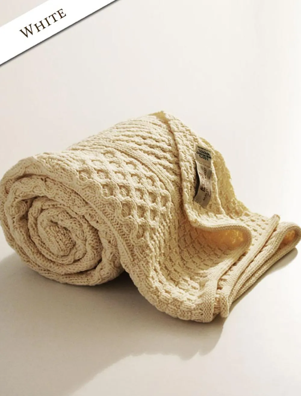 Glenaran Knitted Wool Throws^Aran Patchwork Merino Wool Throw