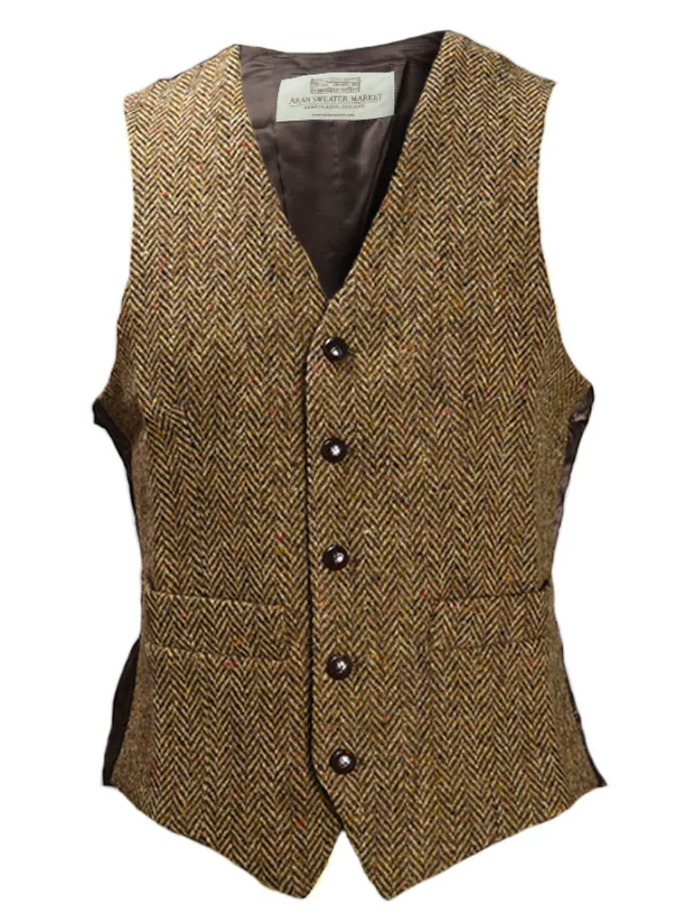 Glenaran Grandfather Shirts And Waistcoats^Donegal Tweed Waistcoat - Brown