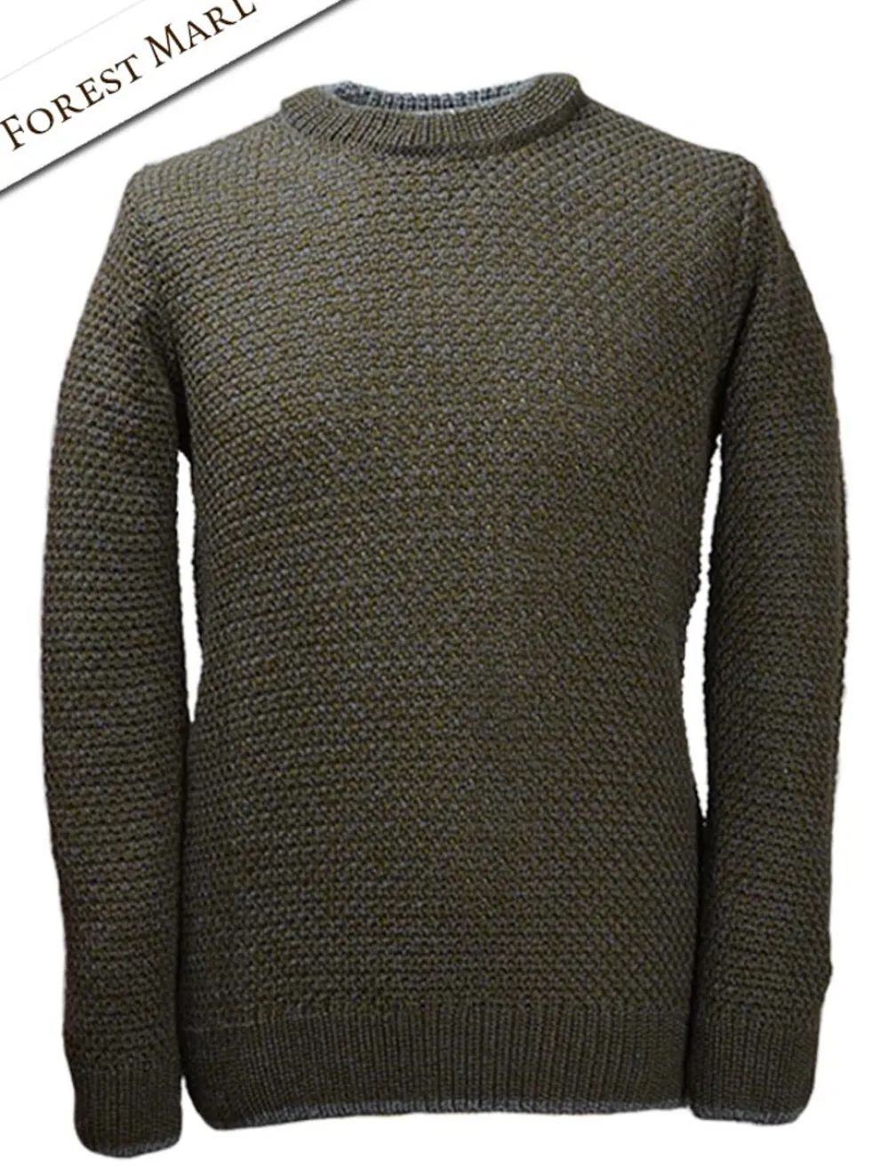 Glenaran Sweaters^Merino Textured Crew Neck Sweater