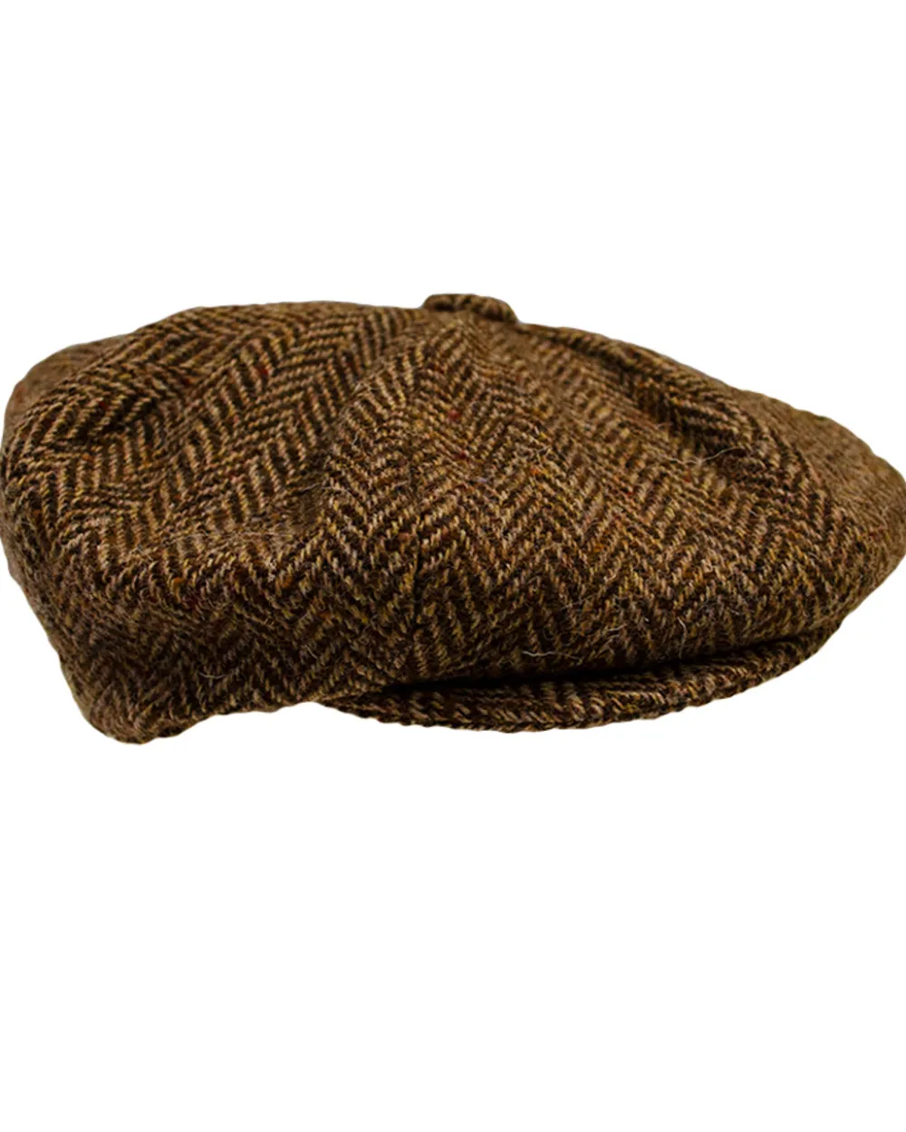 Glenaran Irish Flat Caps^Donegal Tweed Mens Gatsby Cap - Brown