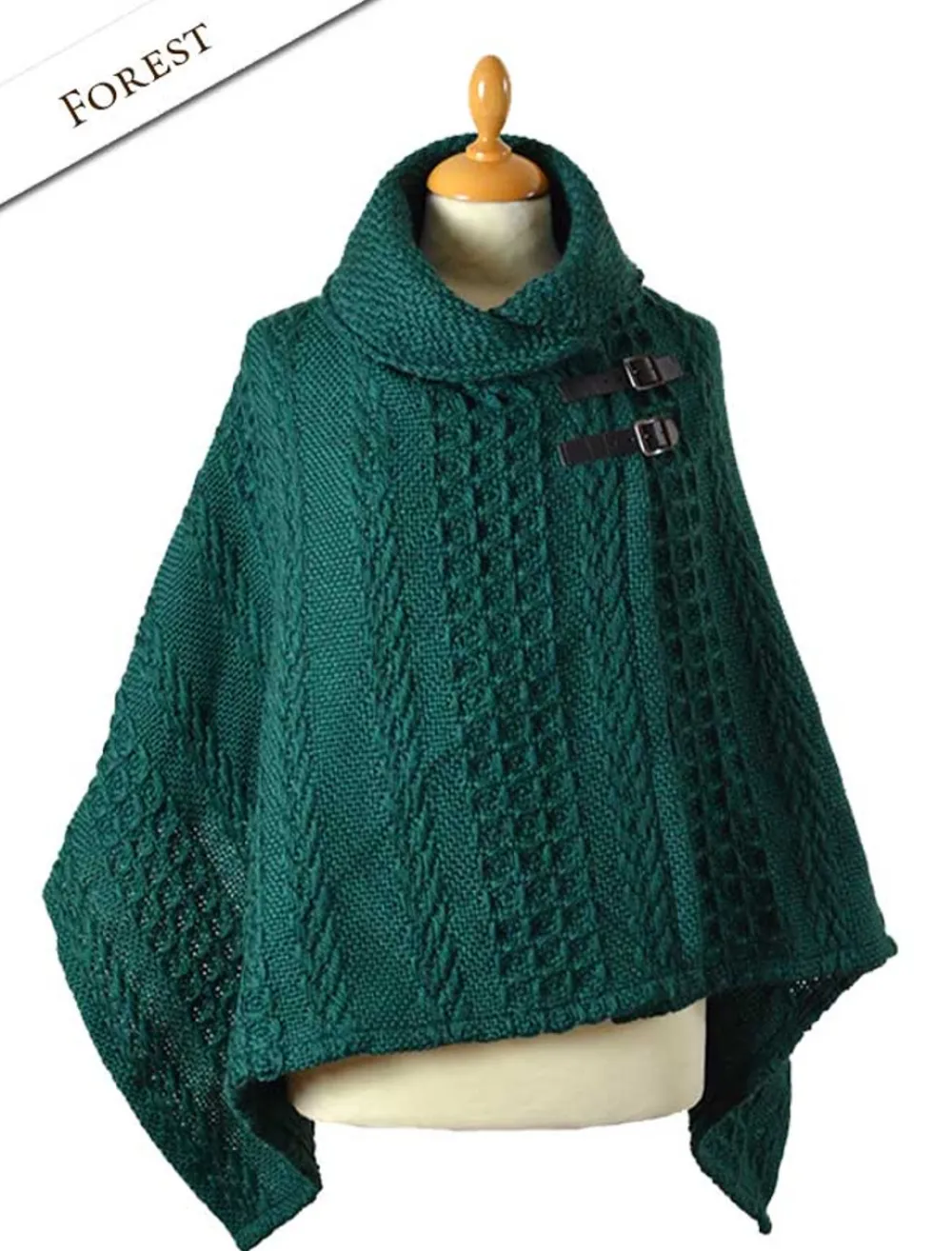 Glenaran Ponchos, Capes & Shawls^Super Soft Cable Aran Shawl