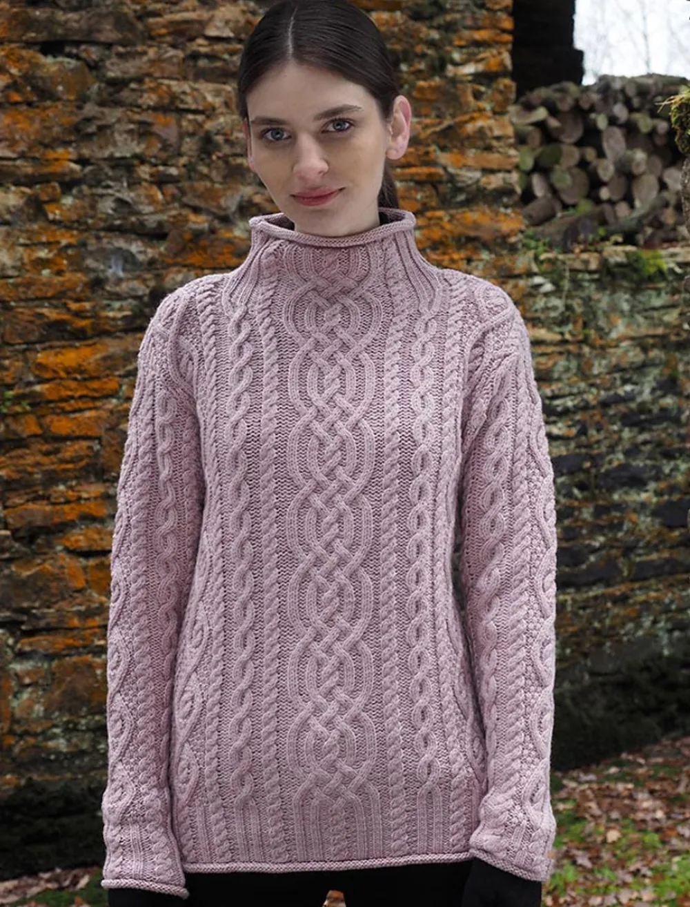 Glenaran Sweaters^Super Soft Aran Roll Neck Sweater