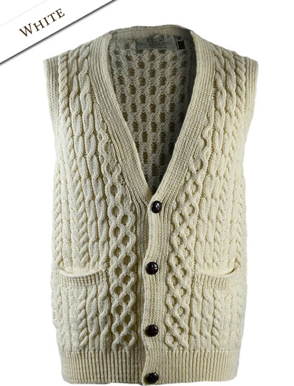 Glenaran Cardigans, Jackets & Coats^Men's V-Neck Wool Waistcoat