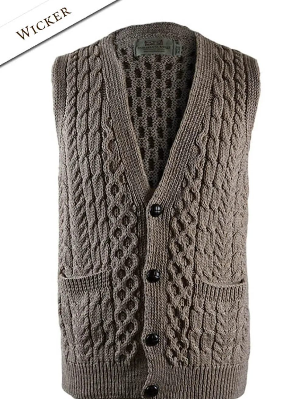 Glenaran Cardigans, Jackets & Coats^Men's V-Neck Wool Waistcoat