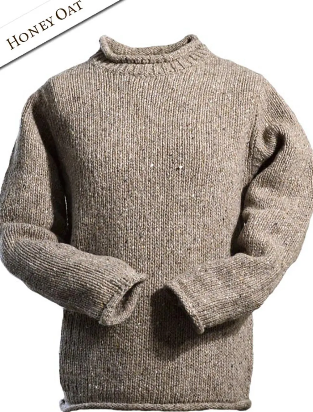 Glenaran Sweaters^Roll Neck Sweater - Fisherman Sweater