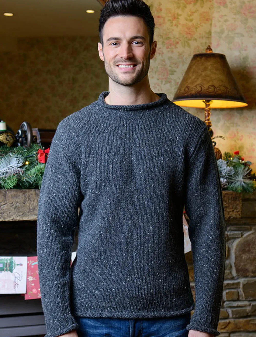 Glenaran Sweaters^Roll Neck Sweater - Fisherman Sweater