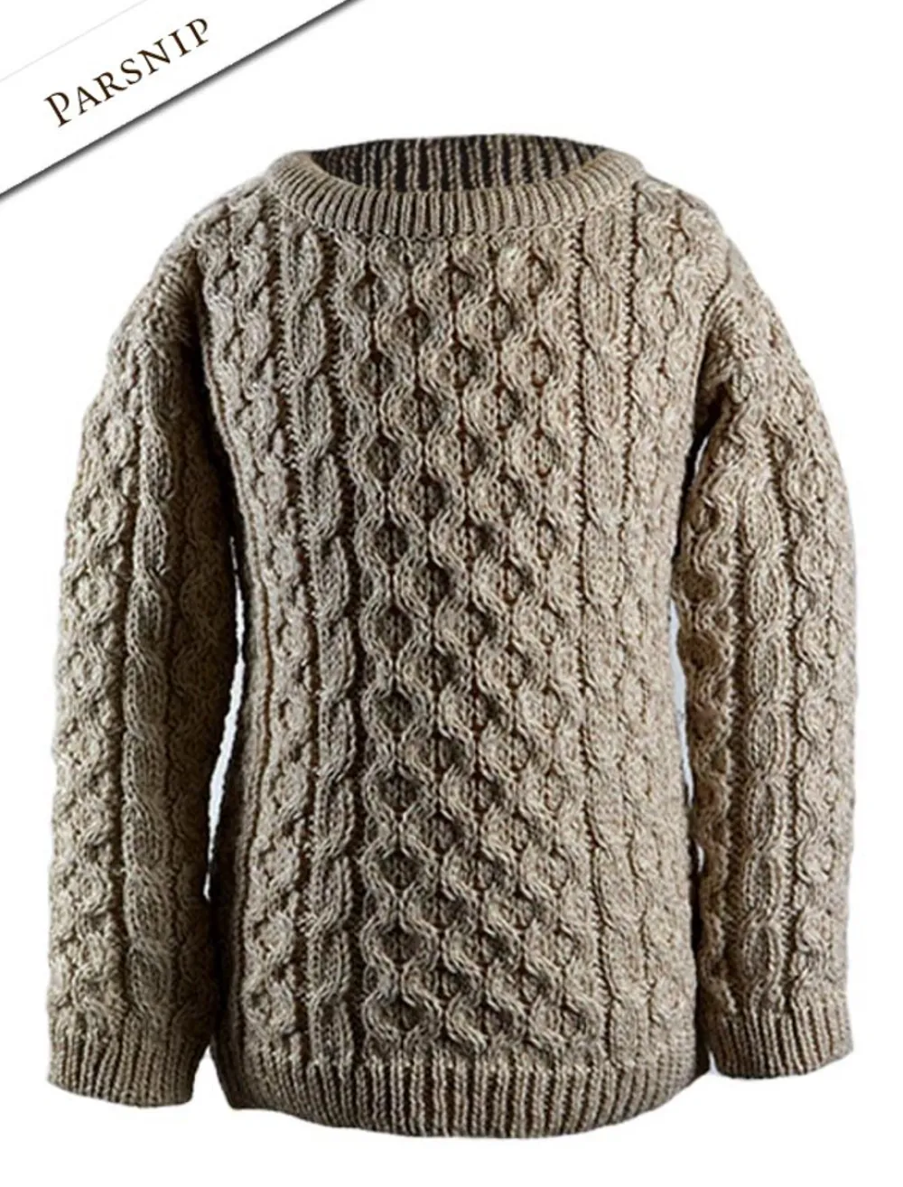 Glenaran Sweaters, Cardigans & Jackets^Kid's Traditional Aran Merino Wool Sweater