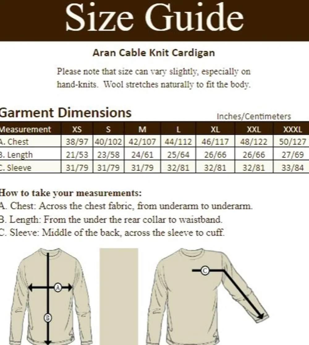 Glenaran Cardigans, Jackets & Coatigans^Aran Cable Knit Cardigan