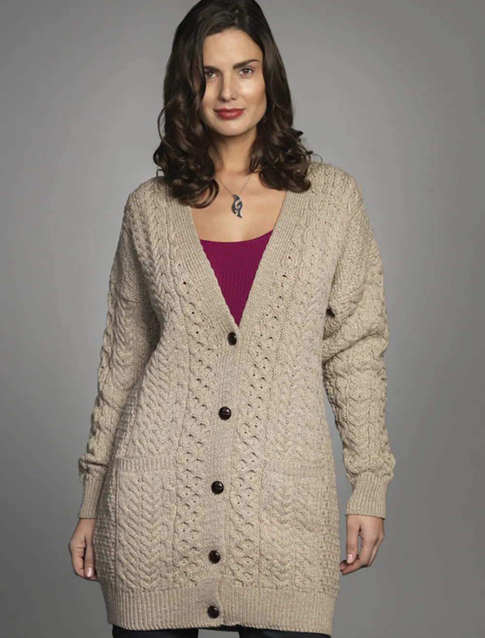 Glenaran Cardigans, Jackets & Coatigans^Women's Boyfriend Merino Wool Cardigan