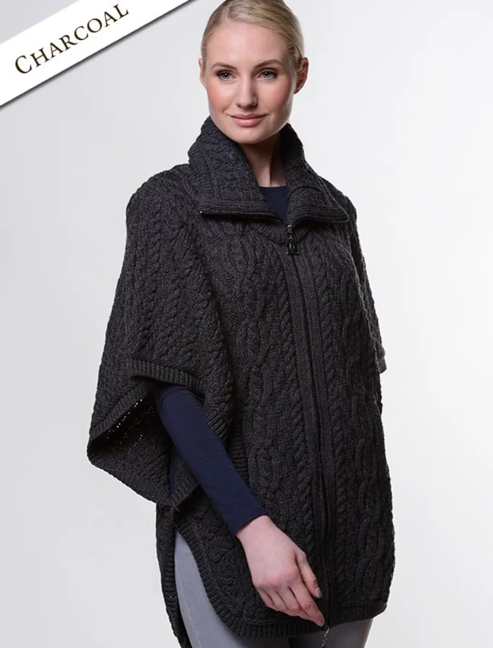 Glenaran Cardigans, Jackets & Coatigans^Batwing Jacket with Celtic Knot Zipper Pull