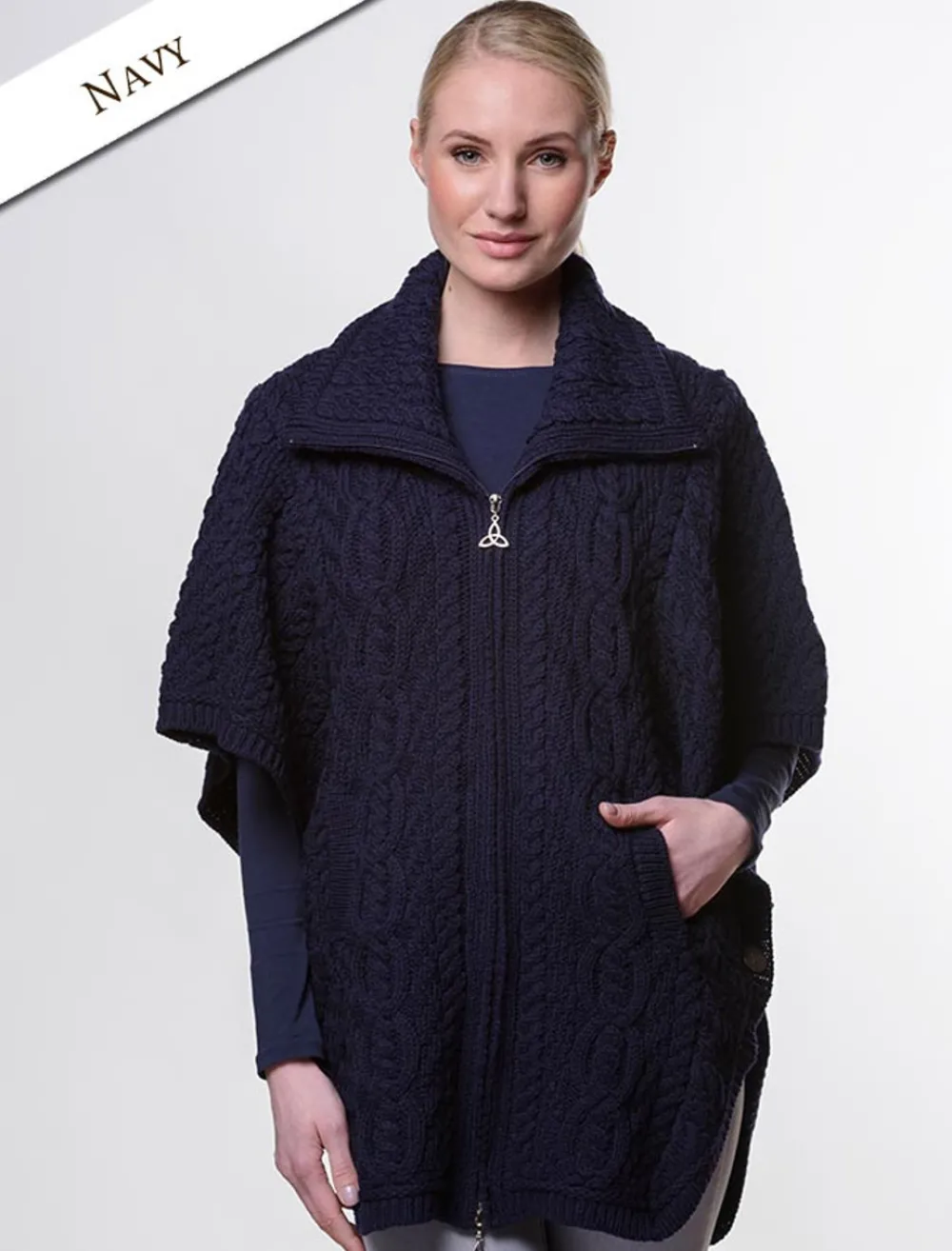 Glenaran Cardigans, Jackets & Coatigans^Batwing Jacket with Celtic Knot Zipper Pull