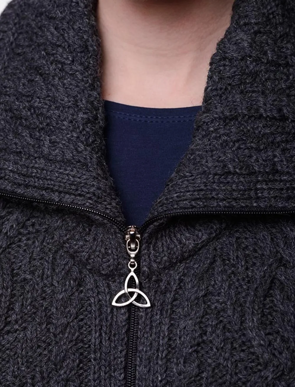 Glenaran Cardigans, Jackets & Coatigans^Batwing Jacket with Celtic Knot Zipper Pull