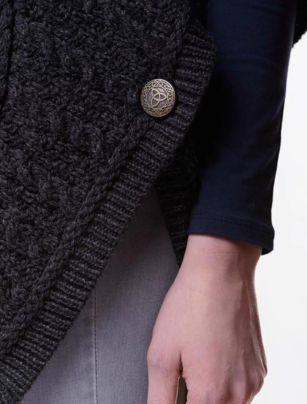 Glenaran Cardigans, Jackets & Coatigans^Batwing Jacket with Celtic Knot Zipper Pull