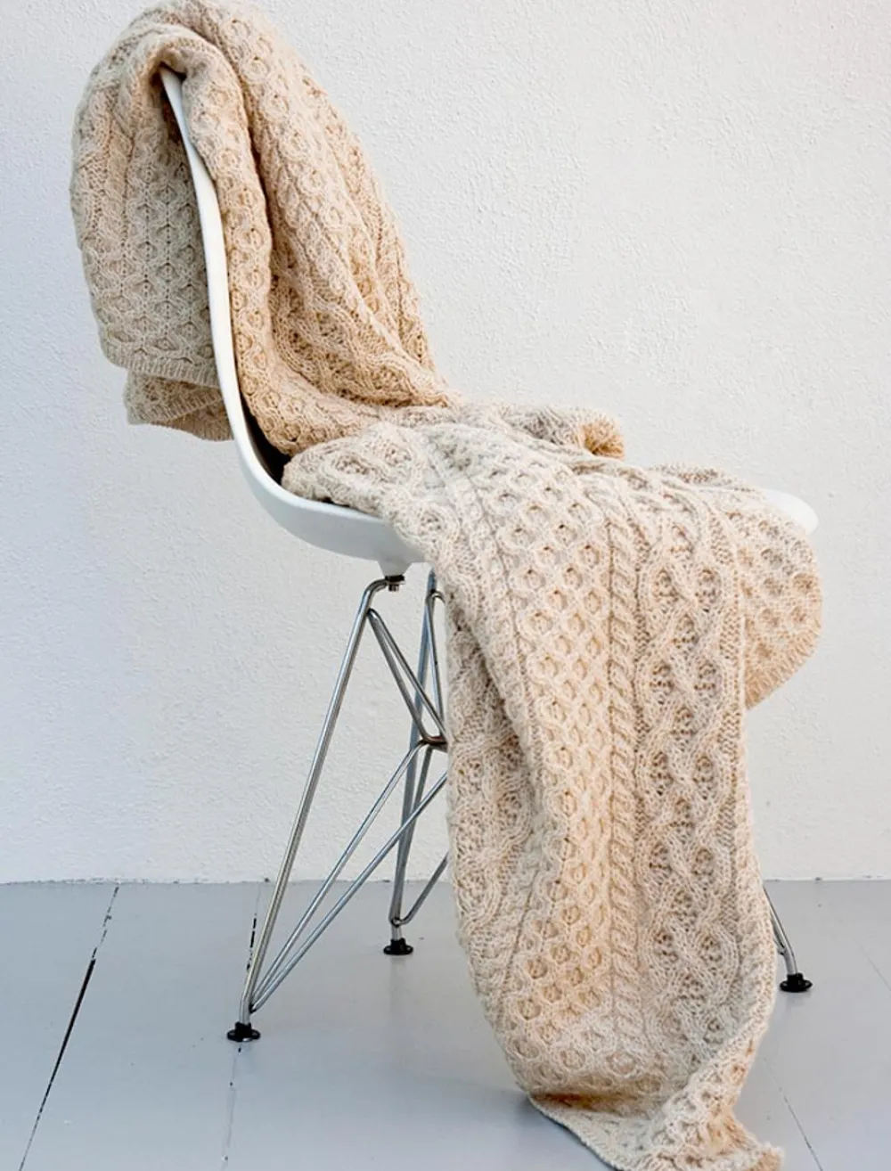 Glenaran Knitted Wool Throws^Merino Aran Throw