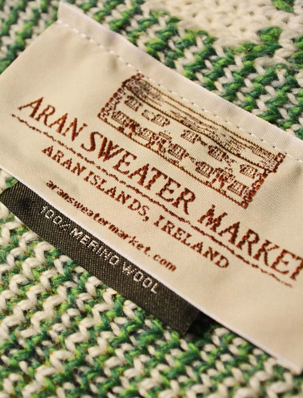 Glenaran Knitted Wool Throws^Medium Merino Shamrock Throw