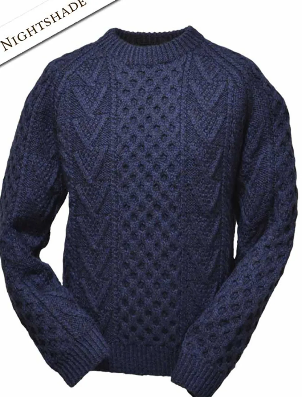 Glenaran Sweaters^Mens Hand-knit Chevron Stitch Sweater