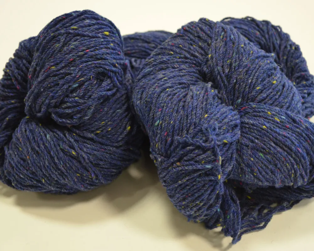 Glenaran Aran Wool^Aran Wool Knitting Hanks - Blue Fleck