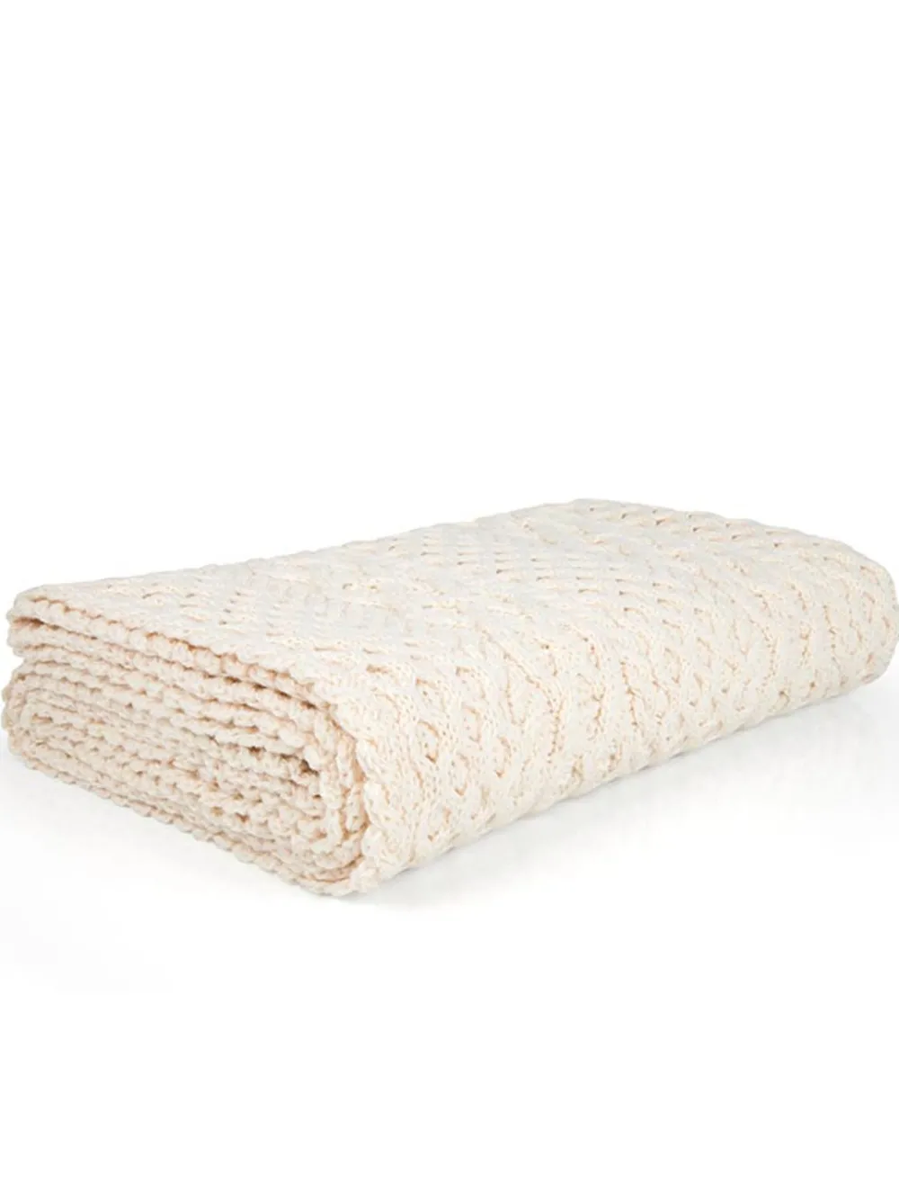Glenaran Knitted Wool Throws^Wool Cashmere Aran Throw