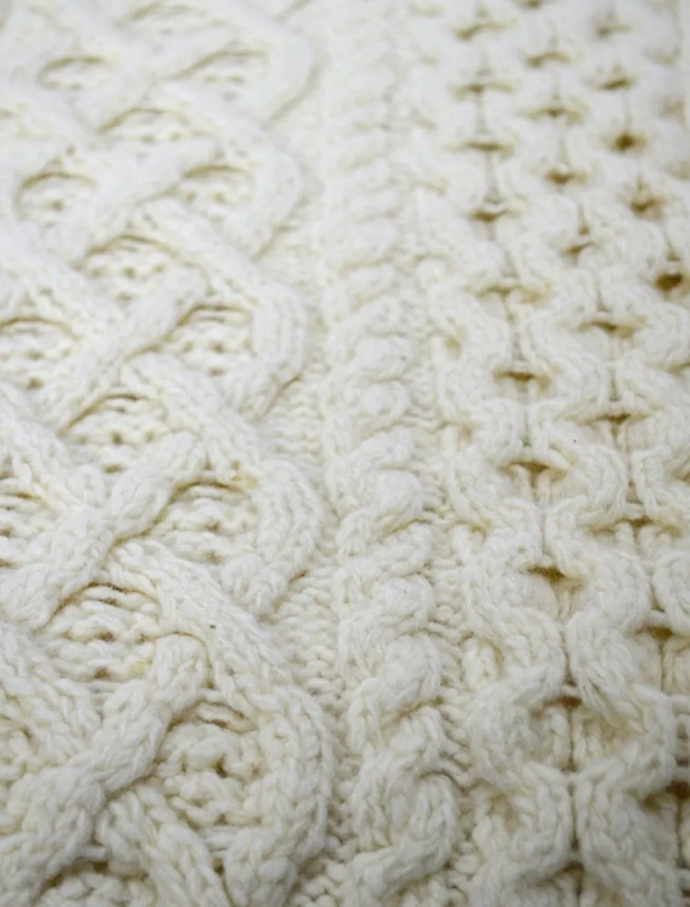 Glenaran Knitted Wool Throws^Wool Cashmere Aran Throw