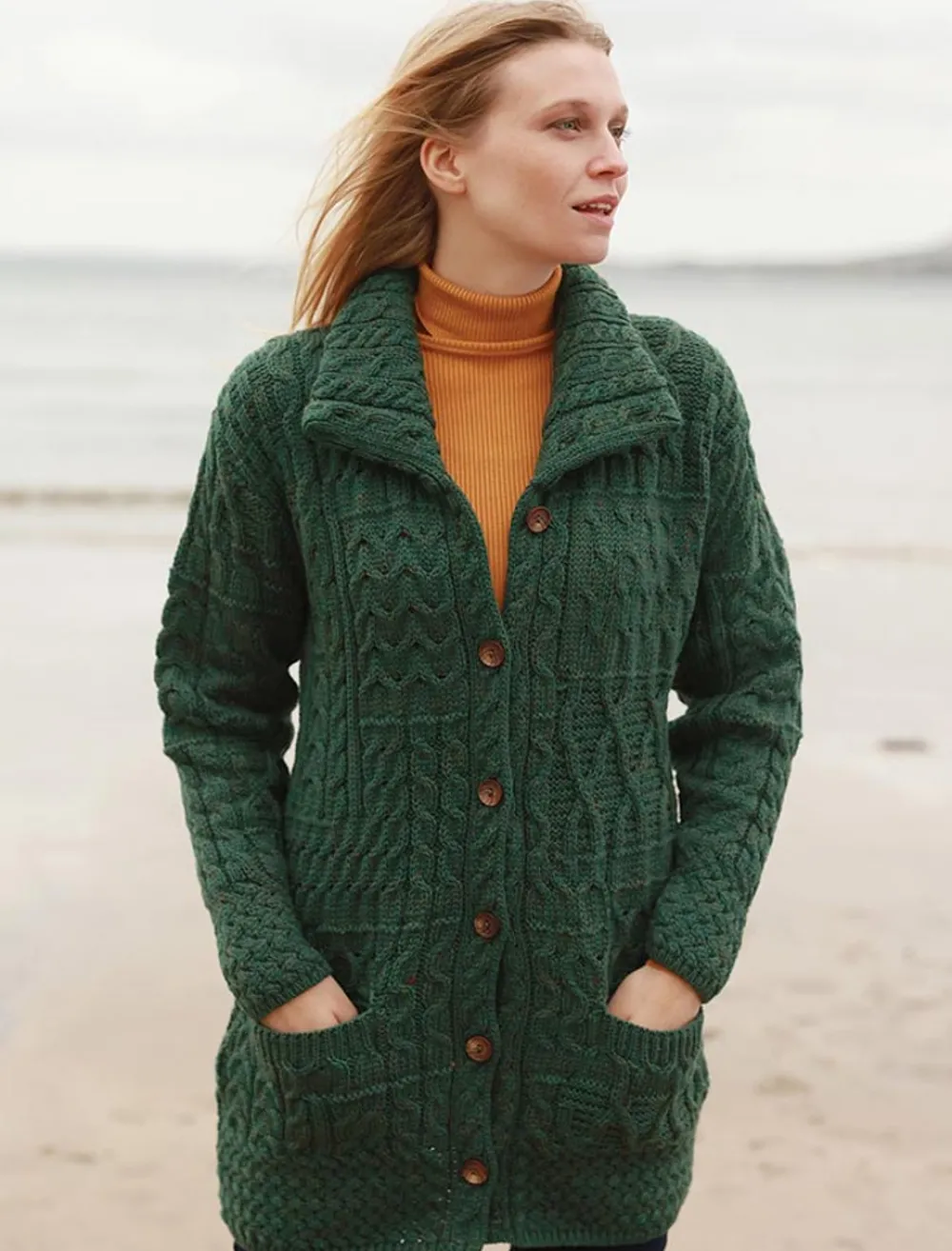 Glenaran Cardigans, Jackets & Coatigans^Button-Down Patchwork Cardigan