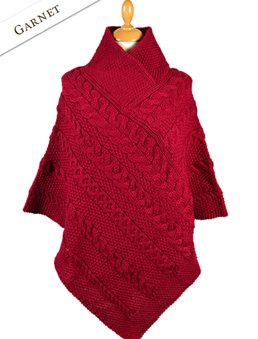 Glenaran Ponchos, Capes & Shawls^Aran Cable & Moss Poncho