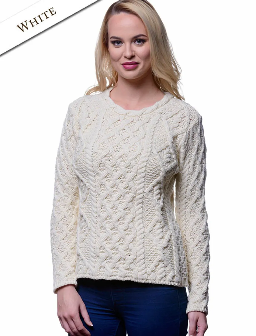 Glenaran Sweaters^Lambay Aran Sweater for Women